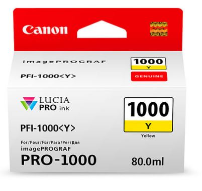 Canon PFI1000 Yellow Ink Cartridge