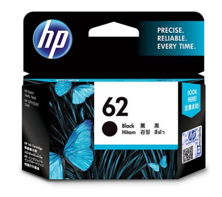 HP #62 Black Ink Cartridge C2P04AA