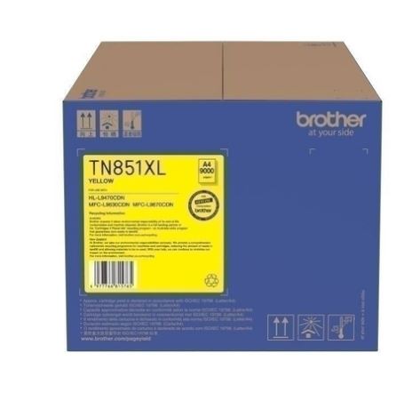 Brother TN851XL Yellow Toner Cartridge
