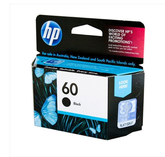 HP #60 Black Ink Cartridge CC640WA