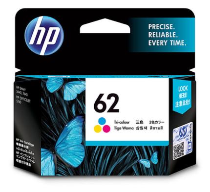 HP #62 Tri Color Ink Cartridge C2P06AA