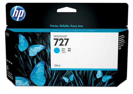 HP #727 130ml Cyan Ink Cartridge B3P19A