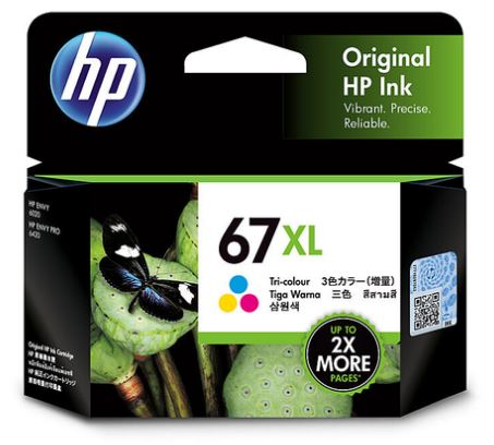 HP #67XL Tri Color Ink Cartridge 3YM58AA