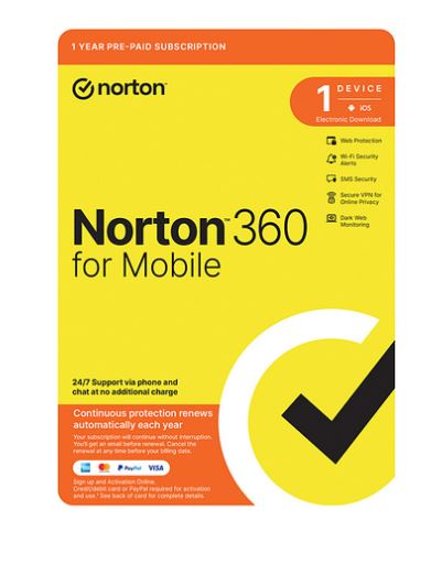 Norton 360 for Mobile 1 User 1 Device 1 Year