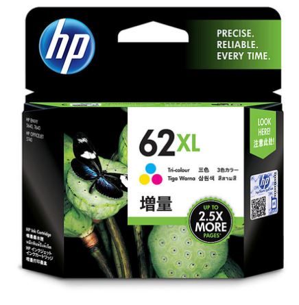 HP #62XL Tri Color Ink Cartridge C2P07AA