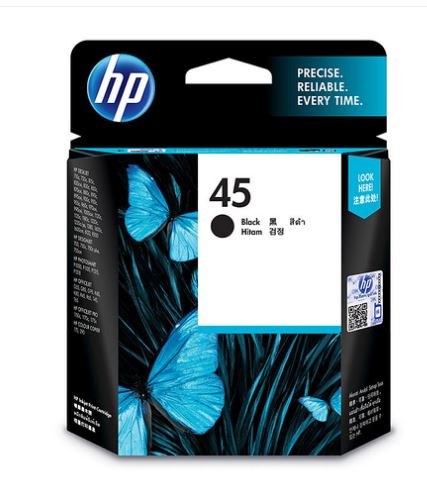 HP #45 Black Ink Cartridge 51645AA